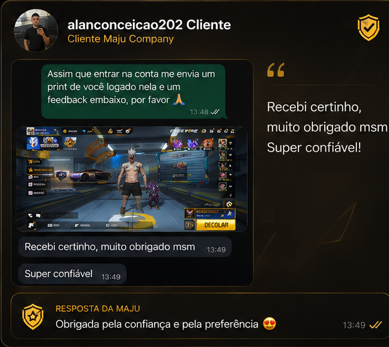 Comprovação de entrega e cliente satisfeito